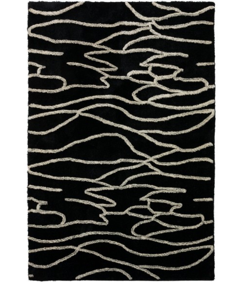PESARIO RUG Dalyn Pesario PE3 Black Area Rug 8 ft. X 10 ft. Rectangle