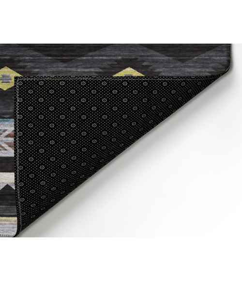 Dalyn Indoor/Outdoor Phoenix PH3 Black Washable 2'6" x 3'10" Rug