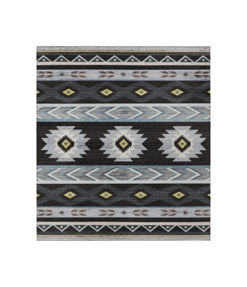 Dalyn Indoor/Outdoor Phoenix PH3 Black Washable 2'6" x 3'10" Rug