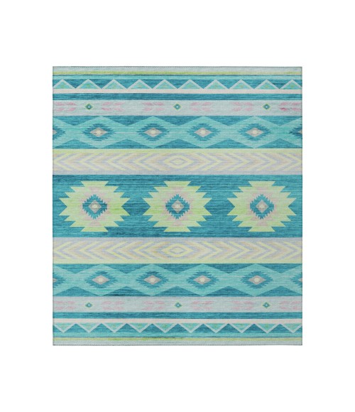 Dalyn Indoor/Outdoor Phoenix PH3 Teal Washable 2'6" x 3'10" Rug