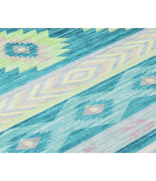 Dalyn Indoor/Outdoor Phoenix PH3 Teal Washable 2'6" x 3'10" Rug