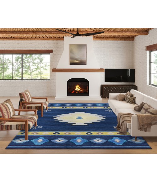 Dalyn Indoor/Outdoor Phoenix PH4 Navy Washable 2'6" x 3'10" Rug