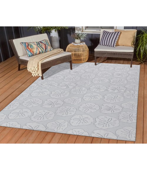 Dalyn Indoor/Outdoor Seabreeze SZ10 Silver Washable 2'6" x 3'10" Rug