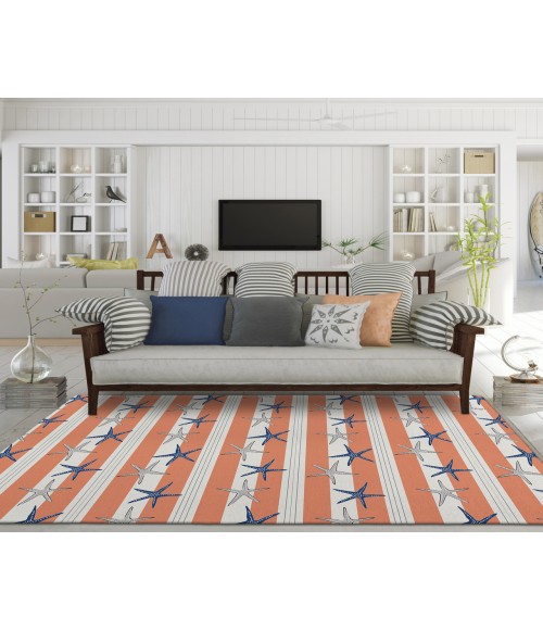 Dalyn Indoor/Outdoor Seabreeze SZ12 Salmon Washable 2'6" x 3'10" Rug