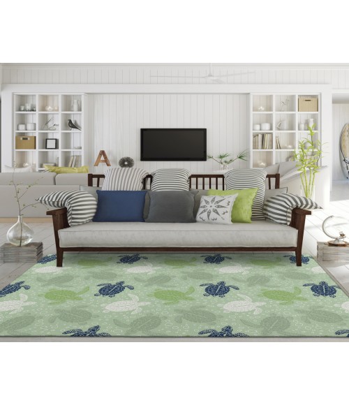 Dalyn Indoor/Outdoor Seabreeze SZ13 Aloe Washable 2'6" x 3'10" Rug