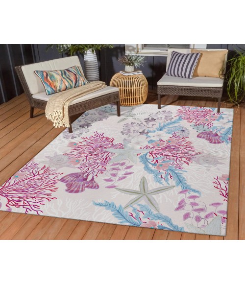 Dalyn Indoor/Outdoor Seabreeze SZ1 Blush Washable 2'6" x 3'10" Rug