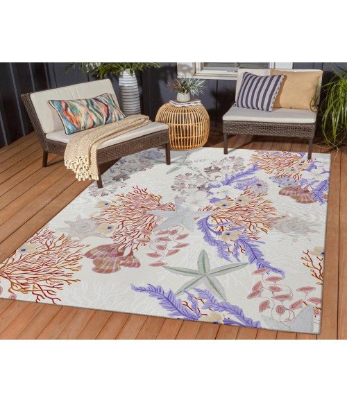 Dalyn Indoor/Outdoor Seabreeze SZ1 Ivory Washable 2'6" x 3'10" Rug