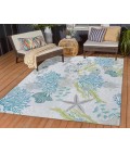 Dalyn Indoor/Outdoor Seabreeze SZ1 Silver Washable 2'6" x 3'10" Rug