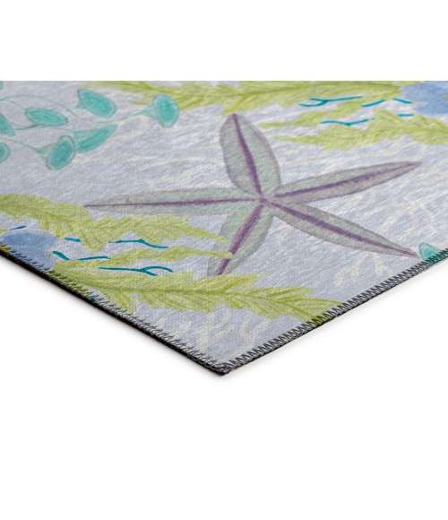 Dalyn Indoor/Outdoor Seabreeze SZ1 Silver Washable 2'6" x 3'10" Rug