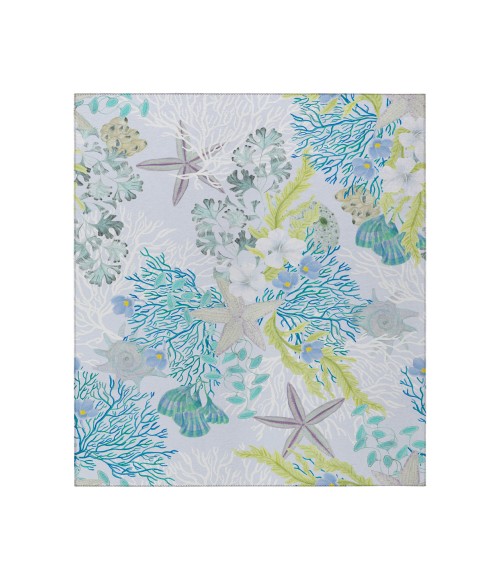 Dalyn Indoor/Outdoor Seabreeze SZ1 Silver Washable 2'6" x 3'10" Rug