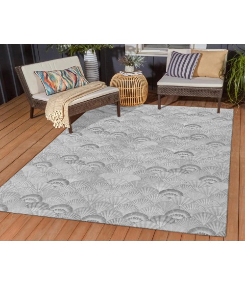 Dalyn Indoor/Outdoor Seabreeze SZ2 Silver Washable 2'6" x 3'10" Rug