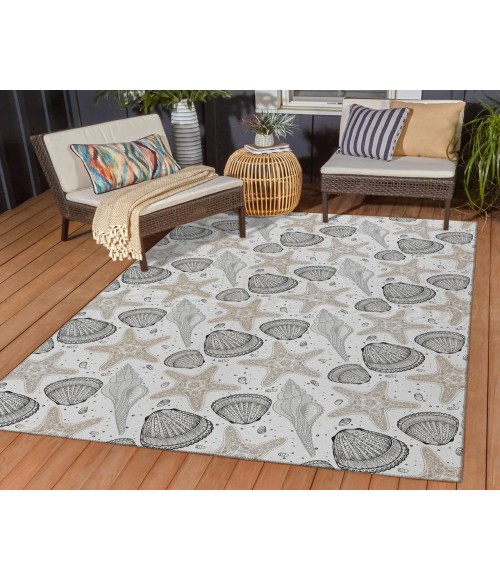Dalyn Indoor/Outdoor Seabreeze SZ4 Silver Washable 2'6" x 3'10" Rug