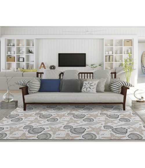 Dalyn Indoor/Outdoor Seabreeze SZ4 Silver Washable 2'6" x 3'10" Rug