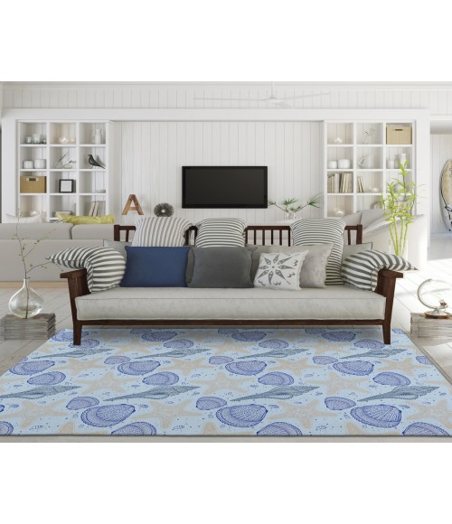 Dalyn Indoor/Outdoor Seabreeze SZ4 Sky Washable 2'6" x 3'10" Rug