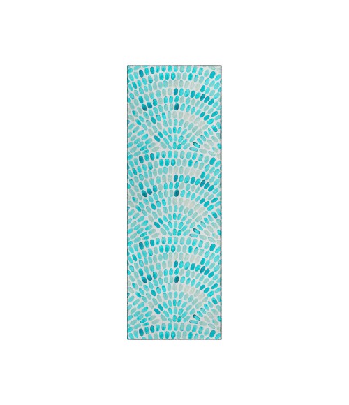 Dalyn Seabreeze Rug Dalyn Indoor/Outdoor Seabreeze SZ7 Teal Washable 2'3"x7'6" Runner Rug