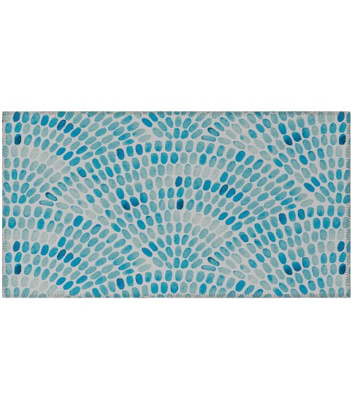 Dalyn Seabreeze Rug Dalyn Indoor/Outdoor Seabreeze SZ7 Teal Washable 1'8" x 2'6" Rug