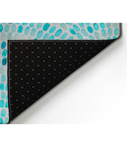Dalyn Indoor/Outdoor Seabreeze SZ7 Teal Washable 8' Round Rug