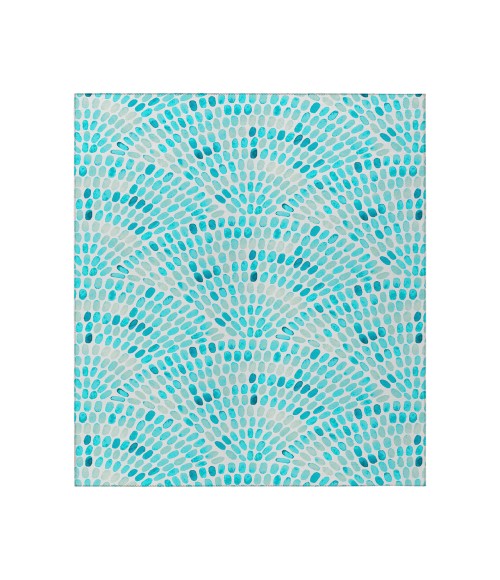 Dalyn Seabreeze Rug Dalyn Indoor/Outdoor Seabreeze SZ7 Teal Washable 5'x7'6" Rug