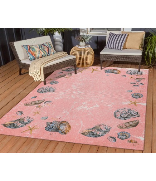 Dalyn Seabreeze Rug Dalyn Indoor/Outdoor Seabreeze SZ9 Salmon Washable 2'6" x 3'10" Rug