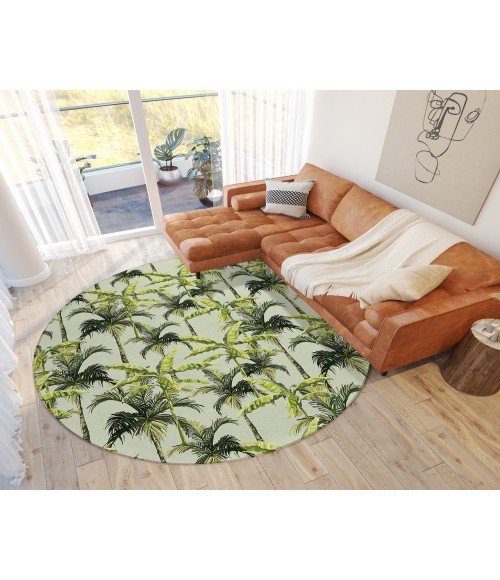 Dalyn Indoor/Outdoor Tropics TC10 Aloe Washable 8' x 8' Round Rug