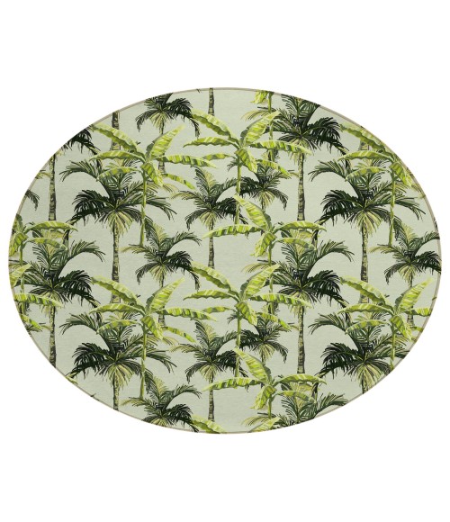 Dalyn Indoor/Outdoor Tropics TC10 Aloe Washable 8' x 8' Round Rug