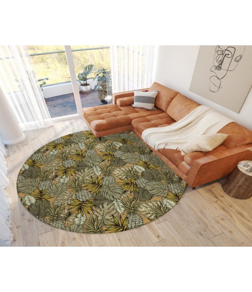 Dalyn Indoor/Outdoor Tropics TC11 Clay Washable 8' x 8' Round Rug