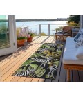 Dalyn Indoor/Outdoor Tropics TC13 Black Washable 2'3" x 7'6" Runner Rug