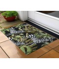Dalyn Indoor/Outdoor Tropics TC13 Black Washable 1'8" x 2'6" Rug