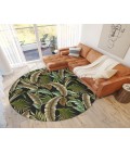 Dalyn Indoor/Outdoor Tropics TC1 Black Washable 8' x 8' Round Rug