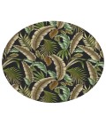 Dalyn Indoor/Outdoor Tropics TC1 Black Washable 8' x 8' Round Rug