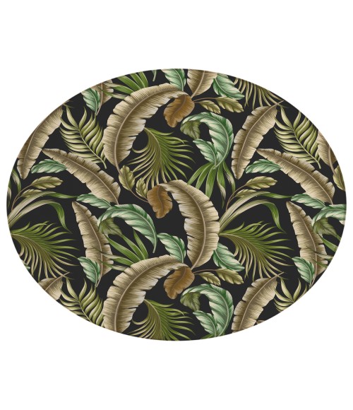 Dalyn Indoor/Outdoor Tropics TC1 Black Washable 8' x 8' Round Rug