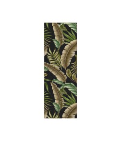 Dalyn Indoor/Outdoor Tropics TC1 Black Washable 2'3" x 7'6" Runner Rug