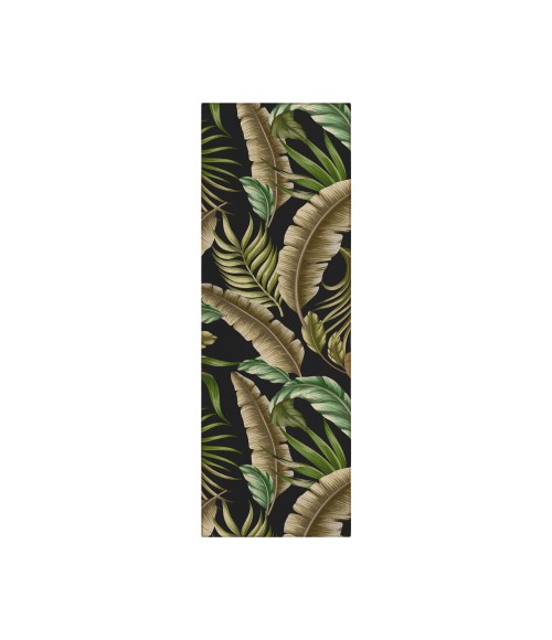 Dalyn Indoor/Outdoor Tropics TC1 Black Washable 2'3" x 7'6" Runner Rug