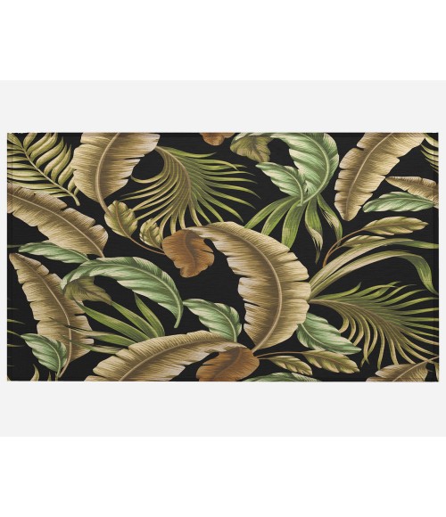 Dalyn Indoor/Outdoor Tropics TC1 Black Washable 1'8" x 2'6" Rug