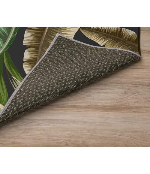 Dalyn Indoor/Outdoor Tropics TC1 Black Washable 5' x 7'6" Rug