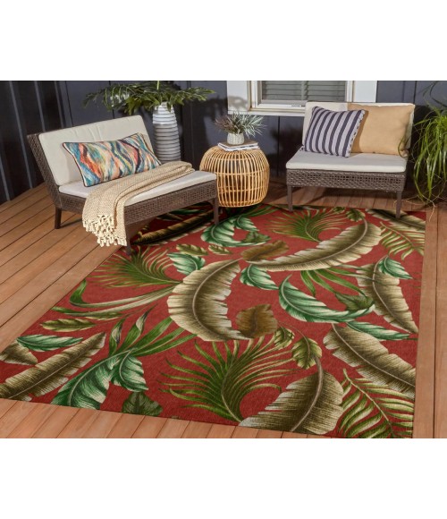 Dalyn Indoor/Outdoor Tropics TC1 Paprika Washable 5' x 7'6" Rug