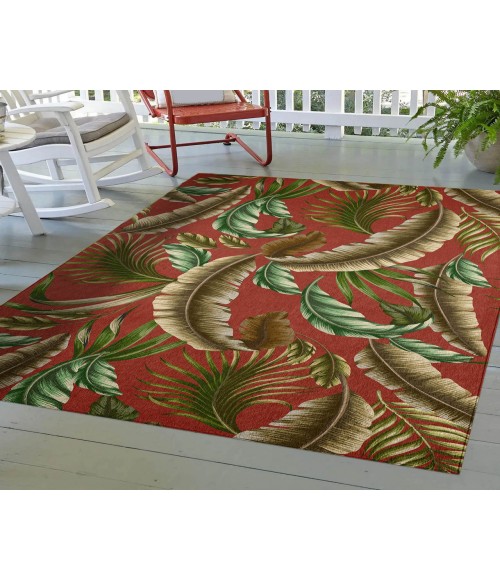 Dalyn Indoor/Outdoor Tropics TC1 Paprika Washable 5' x 7'6" Rug