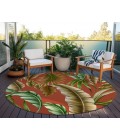 Dalyn Indoor/Outdoor Tropics TC1 Paprika Washable 8' x 8' Round Rug