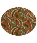 Dalyn Indoor/Outdoor Tropics TC1 Paprika Washable 8' x 8' Round Rug