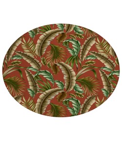 Dalyn Indoor/Outdoor Tropics TC1 Paprika Washable 8' x 8' Round Rug
