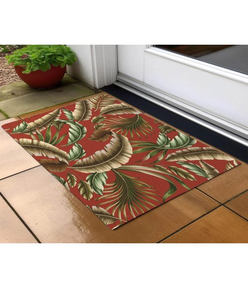 Dalyn Indoor/Outdoor Tropics TC1 Paprika Washable 1'8" x 2'6" Rug