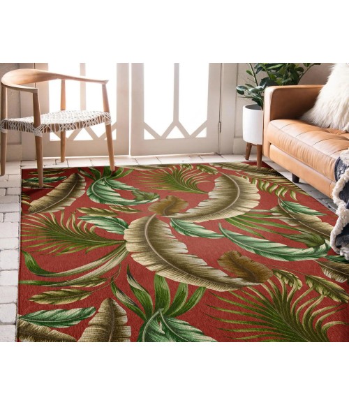 Dalyn Indoor/Outdoor Tropics TC1 Paprika Washable 5' x 7'6" Rug