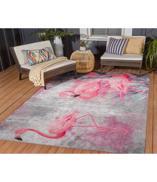 Dalyn Indoor/Outdoor Tropics TC2 Silver Washable 5' x 7'6" Rug
