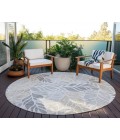 Dalyn Indoor/Outdoor Tropics TC3 Grey Washable 8' x 8' Round Rug