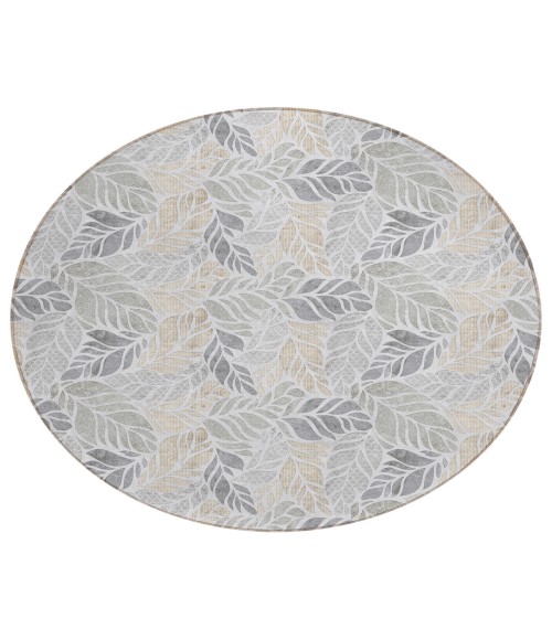 Dalyn Indoor/Outdoor Tropics TC3 Grey Washable 8' x 8' Round Rug
