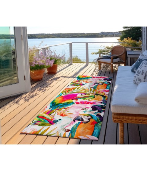 Dalyn Indoor/Outdoor Tropics TC5 Confetti Washable 2'3" x 7'6" Runner Rug