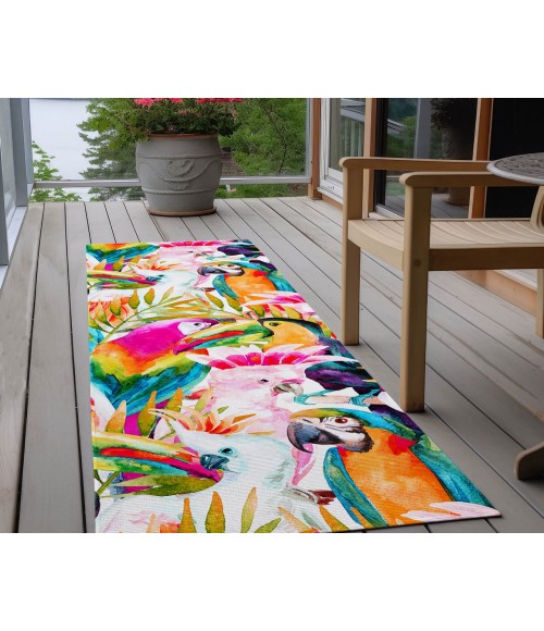 Dalyn Indoor/Outdoor Tropics TC5 Confetti Washable 2'3" x 7'6" Runner Rug