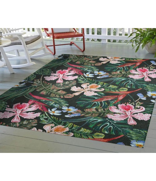 Dalyn Tropics Rug Dalyn Indoor/Outdoor Tropics TC6 Black Washable 2'6" x 3'10" Rug