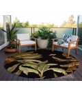 Dalyn Tropics Rug Dalyn Indoor/Outdoor Tropics TC8 Black Washable 8' x 8' Round Rug