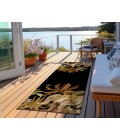Dalyn Tropics Rug Dalyn Indoor/Outdoor Tropics TC8 Black Washable 2'3" x 7'6" Runner Rug